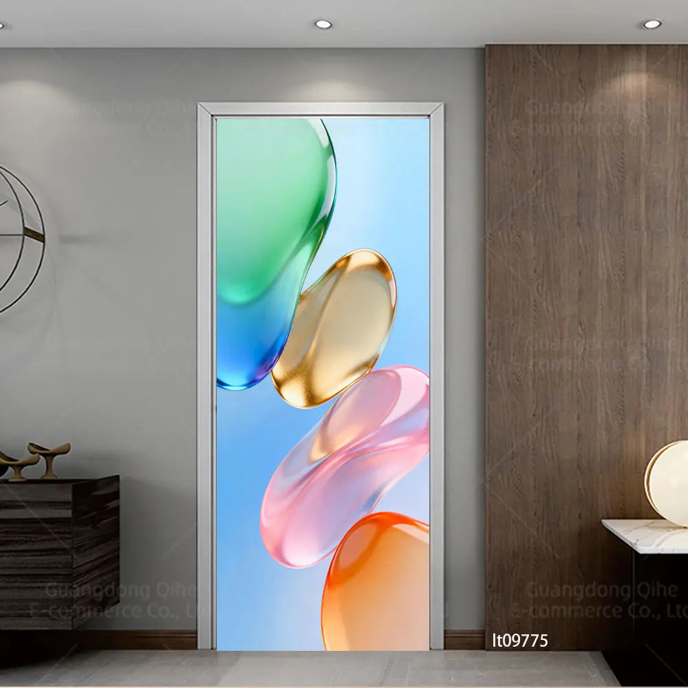 Détail du design 3D réaliste du sticker mural pour décoration intérieure