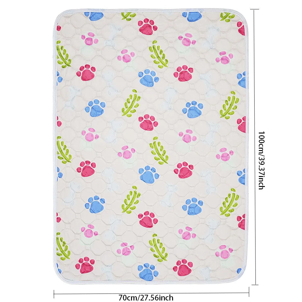 tapis absorbant imperméable chien chat motif pattes coeur lavable antidérapant intérieur moderne bleu