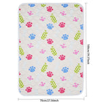 tapis absorbant imperméable chien chat motif pattes coeur lavable antidérapant intérieur moderne bleu
