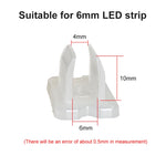 clips fixation rubans led transparents 6mm 8mm 12mm clips murales bande lumineuse néon rgb