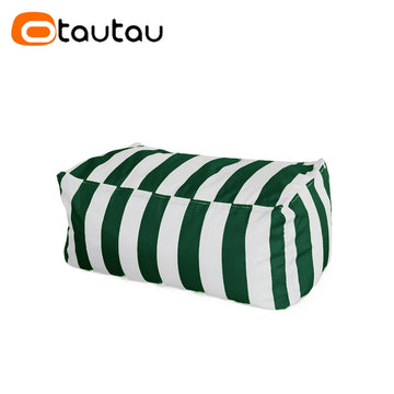 coussin d'assise jardin rayures beige blanc moderne piscine extérieur housse fauteuil plage grande