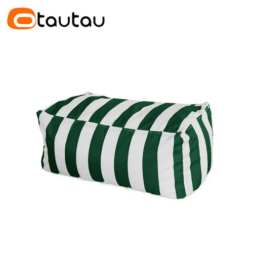 coussin d'assise jardin rayures beige blanc moderne piscine extérieur housse fauteuil plage grande