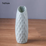 vase moderne blanc rose vert geometrique facettes minimaliste deco maison