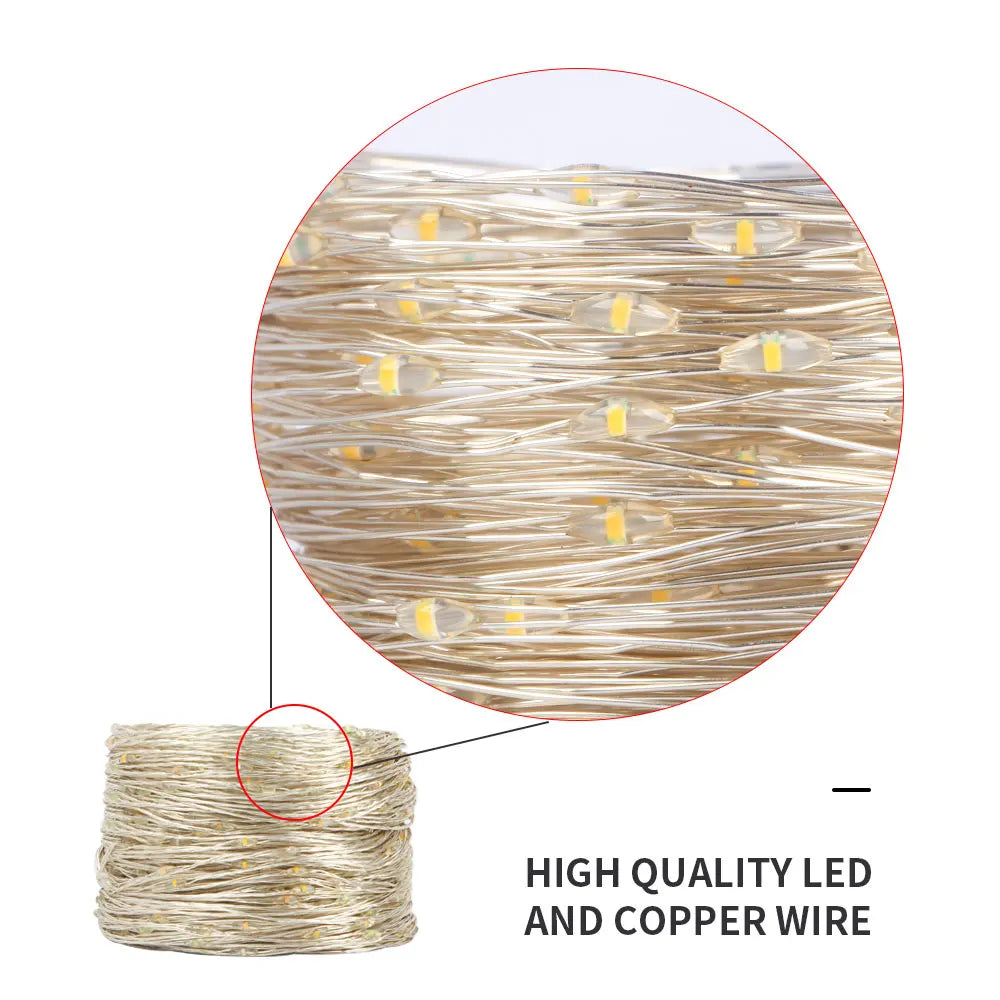 Guirlande lumineuse LED coloree pour ambiance festive interieure