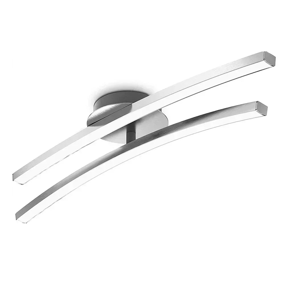 lampe moderne aluminium noir blanc flux lumineux élevé incurvé led contemporain