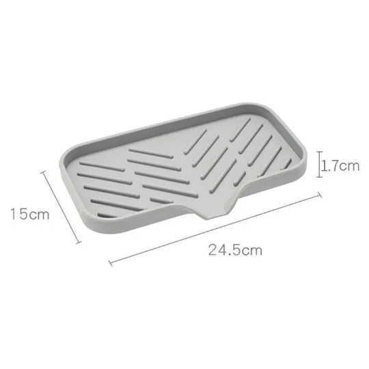 organisateur cuisine silicone plateau évier rangement éponge savon brosse vaisselle moderne minimaliste