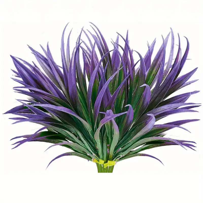 plantes artificielles herbes vertes feuilles pointues modernes extérieures intérieures résistantes uv exposées fêtes prénuptiales