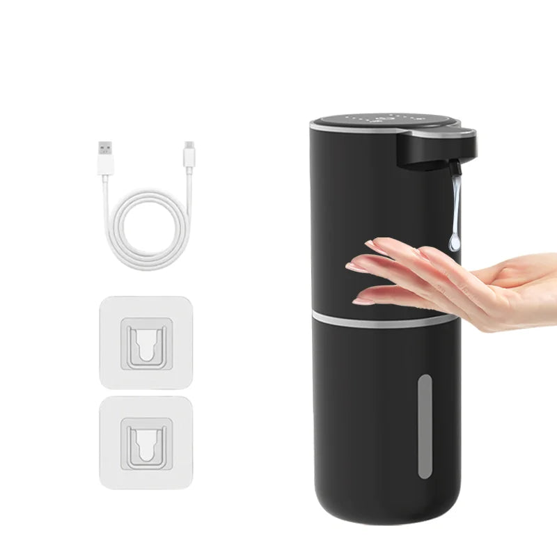 distributeur automatique savon noir blanc rechargeable tactile moderne minimaliste