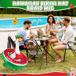 bouée piscine pastelle bikini chapeau nœud papillon été rouge vert blanc