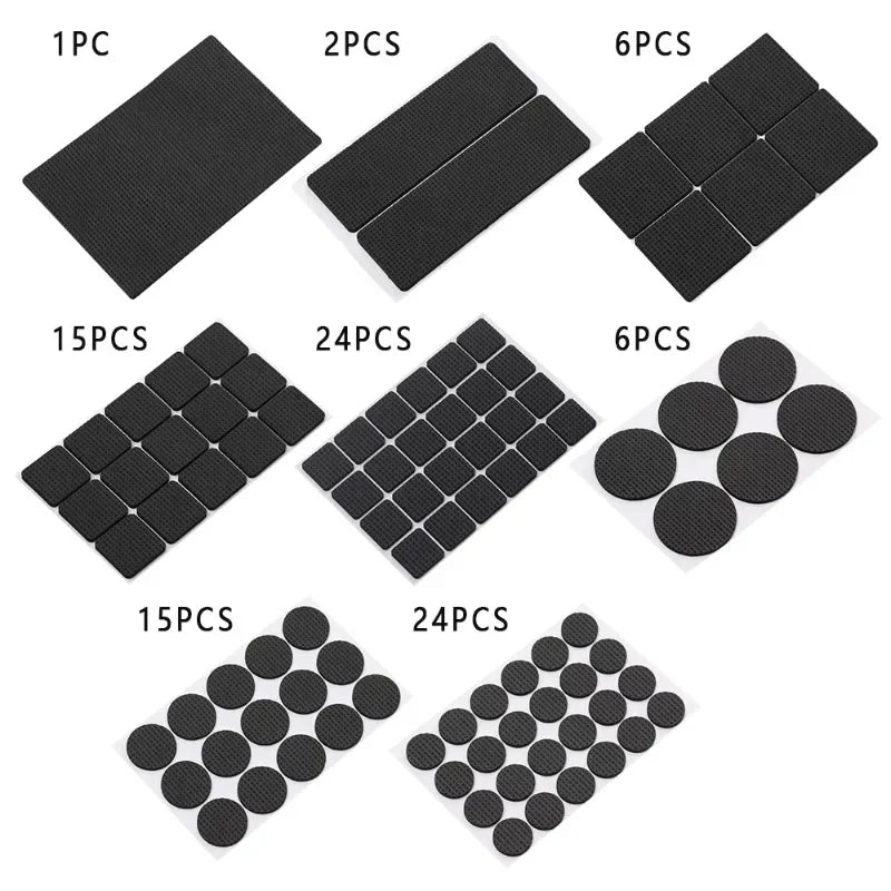 protector meuble adhésif noir anti dérapant micro perforé pratique table chaise protection rond carré