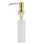 distributeur savon liquide or noir argent acier inoxydable moderne lisse fixations tube extension bouteille