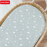 draps bébé motif cygnes coeurs doux coton blanc rose gris jaune enfantins housse élastiquée