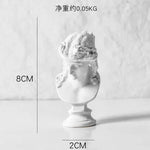 bustes sculptés resine blanc details fins antique figures grecques decor