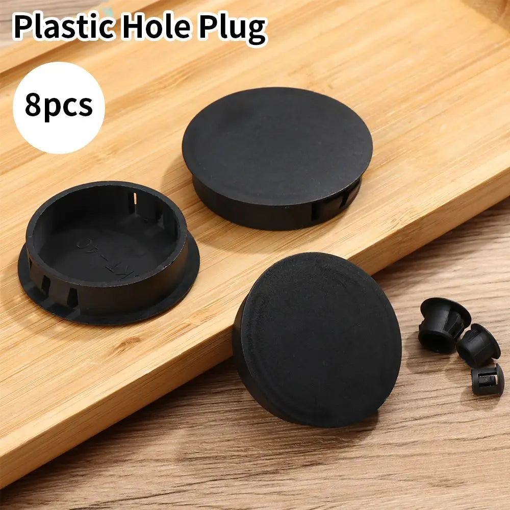 bouchons trou noirs plastique adhésifs pratiques pièces round variées dimensions