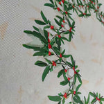 tapis sol rond noël arbre rouge cerf blanc décoratif festif maison salon intérieur