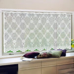rideau blanc fleur géométrique translucide brodé 140x60cm polyester nordique décoration fenêtre