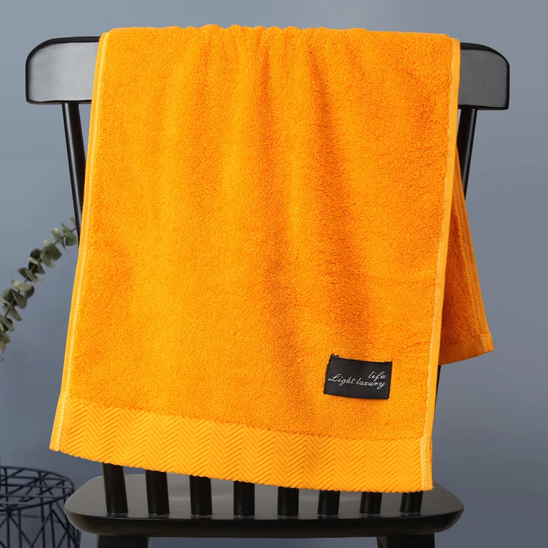 serviettes coton absorbantes rayées moderne orange blanc gris clips toilette durable qualité