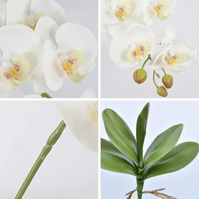 décoration intérieure orchidées artificielles blanc rose modernes 69cm hauteur anniversaire mariage