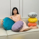housse coussin velours 40cm ronde fermeture eclaire non toxique polyestre maison decorative confortable