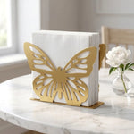 porte serviettes moderne or noir papillon motif ajouré élégant clips serviettes assiette fourchette