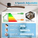ventilateur moderne 38 46 56 pouces noir brun clair led 24w palesABS peinture main