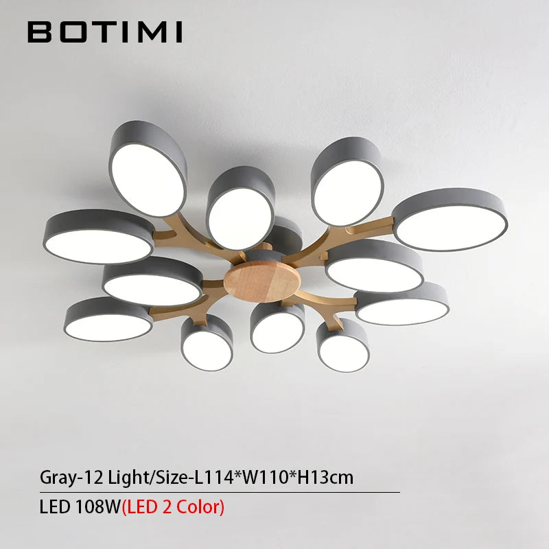 plafonnier moderne blanc bois éclairage led surface montée flux lumineux 249 2000 mètres carrés