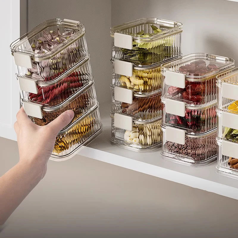boîtes conservation alimentaires transparentes réutilisables modernes compartiments pliables