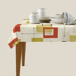 nappe table géométrique moderne polygone colorée réutilisable polyester maison festive