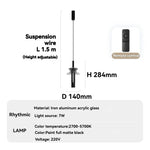 lampe suspendue moderne industrielle verre transparent noir doré maille dorée 2700k 5700k