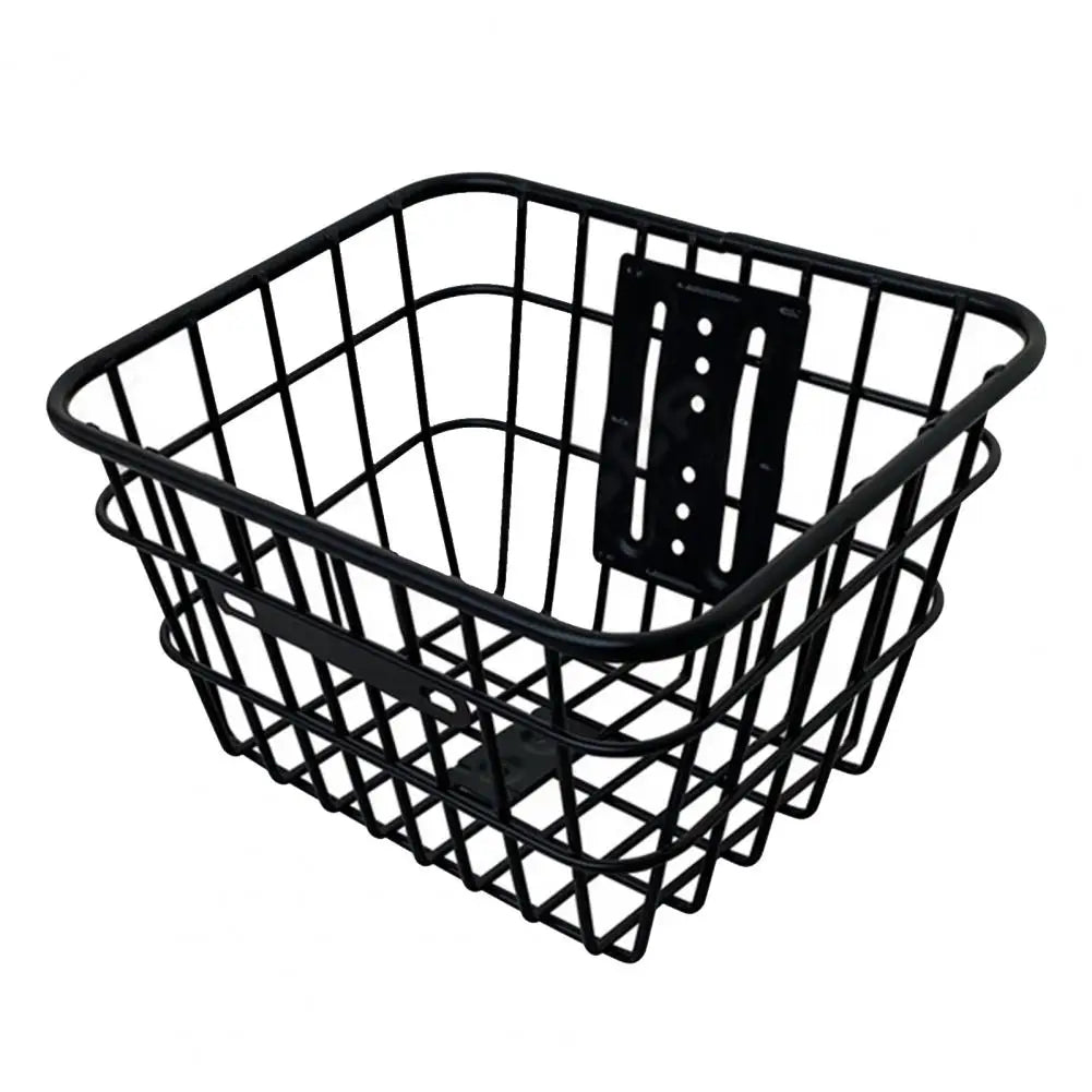 panier avant vélo noir acier fixations large capacité classique utilitaire