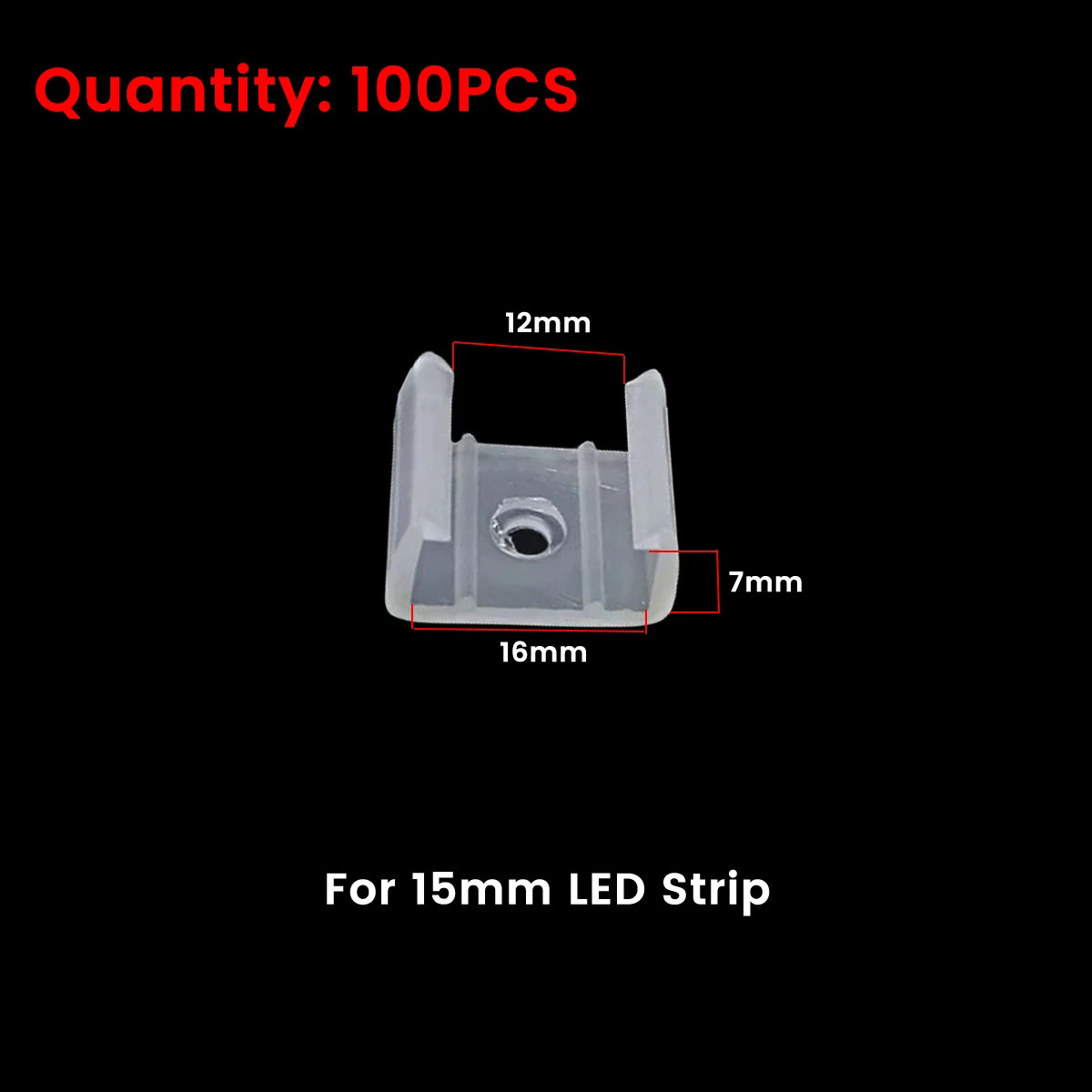clips fixation ruban led transparent 6mm 8mm 12mm 15mm rohs certifie eyelets pragmatique