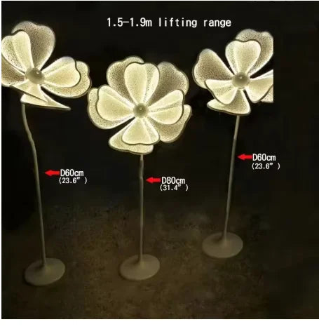décoration festive fleurs artificielles lumineuses soie semi translucide intérieure romantique