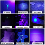 lampe torchon uv led rechargeable noire texturée moderne adhésif câble type
