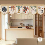 rideaux motif floral fruits lanternes traditionnels couleurs multiples maison