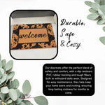 tapis d'entrée personnalisable marron clair fibre coco antidérapant moderne housewarming gift bienvenue