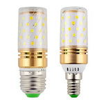ampoule led e14 moderne blanc doré carrés blancs matrice led 6000k 3000k