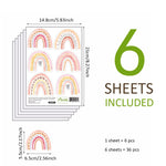 stickers muraux arc ciel multicolores enfants decoration moderne vinyle