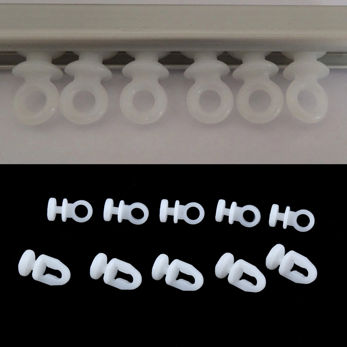 clips fixation blancs plastique moderne rideau polonais accessoires rideau clips suspension