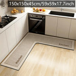 tapis cuisine antidérapant noir imprimé pieds moderne adhésif taille 45cm 75cm 120cm absorbant salon