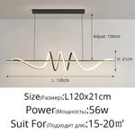 suspension lumineuse moderne ondulé noir blanc fixations chaines