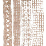 ruban jute beige motif géométrique rustique double face emballage cadeau decoration maison