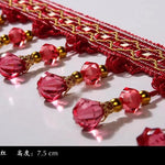 ruban décoratif violet rose doré gris vert élégant délicat motifs géométriques translucent