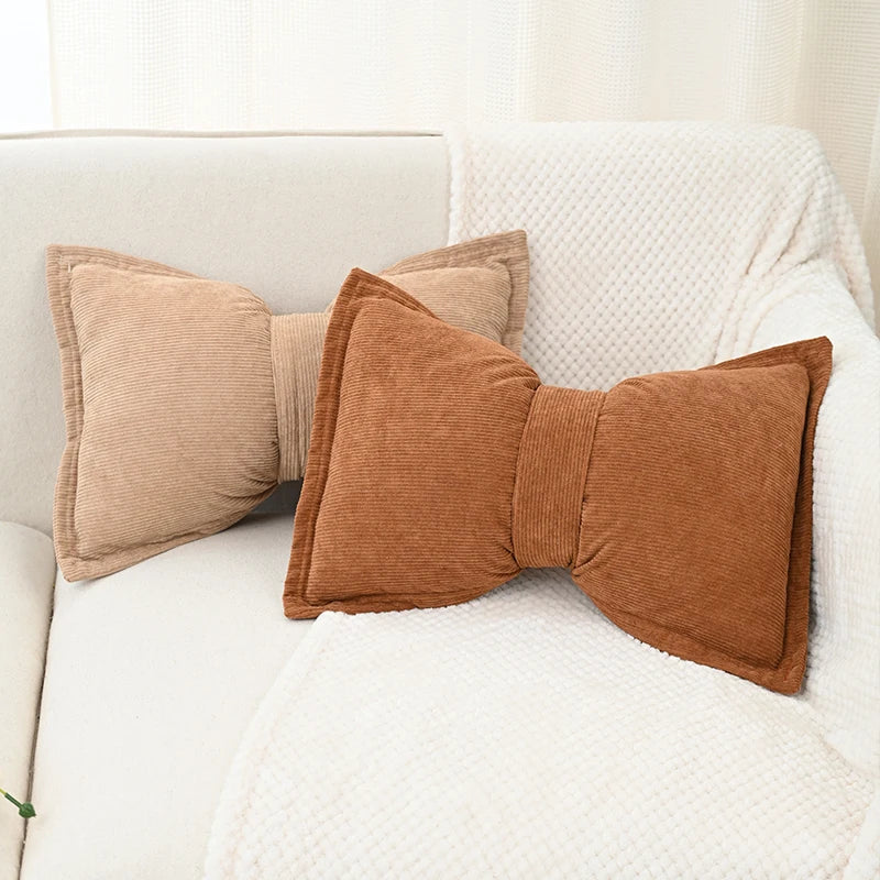 taies d'oreiller polyester corduroy moderne marron clair beige bleu marine 30x50cm opaques fixées maison