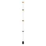 lampe suspension contemporaine marbre noir sources lumineuses 11 15w led noire dorée