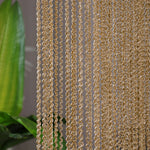 rideau chaîne or moderne 100x200cm tissu opaque porte chambre salon