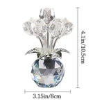 bouquet fleurs artificielles cristal rouge jaune rose bleu vert violet blanc moderne transparent