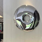miroirs argentés dorés modernes décoration murale rond brillant grande taille chambre salon
