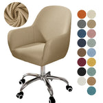 chaise moderne couverture tissu carreaux beige clair protection polyester elasthanne