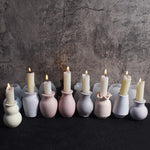 mini vases blanc rose pâle gris clair minimaliste moderne silicone