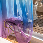 rideau transparent arc ciel gradient coloré moderne polyester fenêtre plate filtration privée